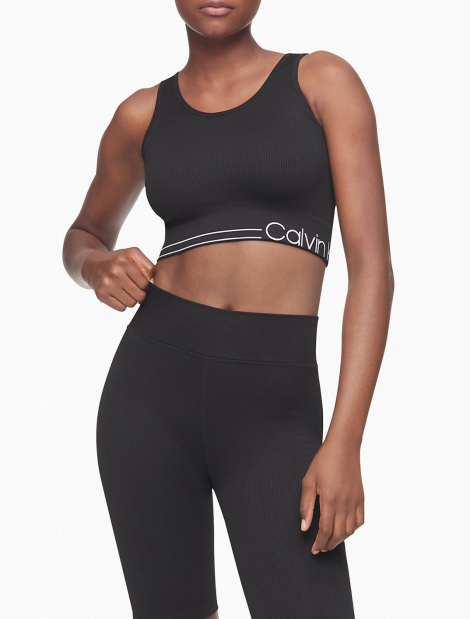 Спортивный топ Calvin Klein с логотипом 1159860894 (Черный L)