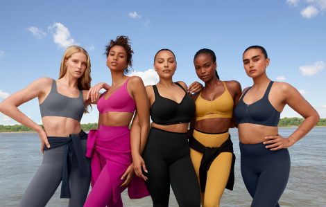 Спортивный топ Victoria's Secret с перфорацией 1159861386 (Серый 42С)