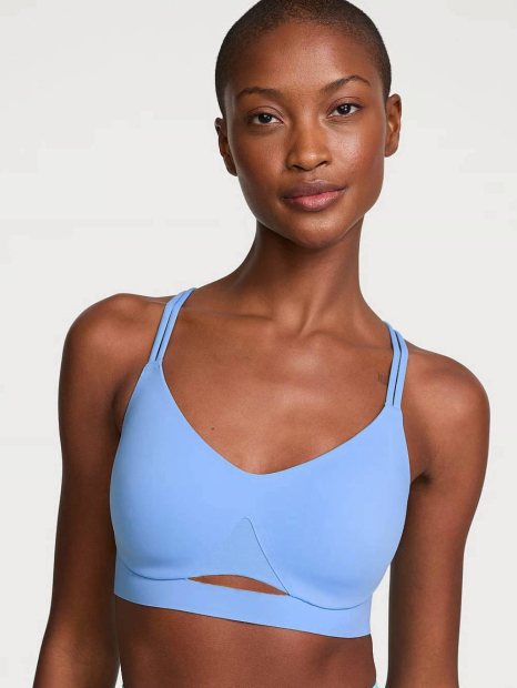 Спортивный бесшовный бюстгальтер Victoria's Secret топ 1159861406 (Голубой S)