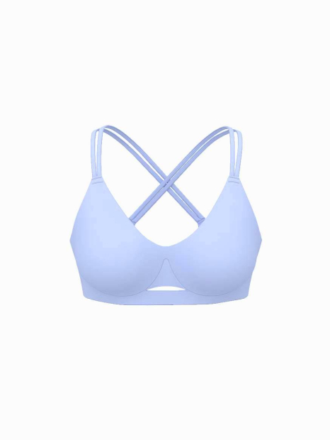 Спортивный бесшовный бюстгальтер Victoria's Secret топ 1159861406 (Голубой S)
