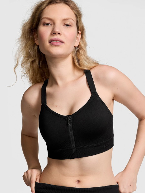 Спортивный топ Victoria's Secret Pink Sport лиф 1159862994 (Черный S)