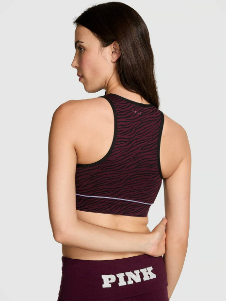 Спортивный топ Victoria's Secret Pink 1159864234 (Бордовый/Черный L)