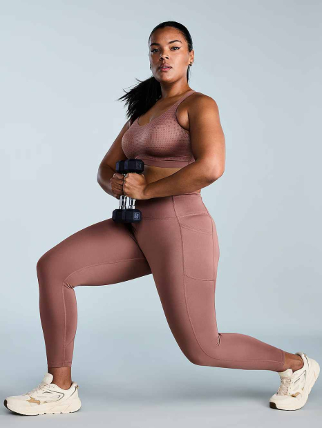 Спортивный топ Victoria's Secret VSX с перфорацией 1160279560 (Розовый 36D)