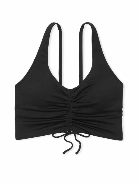 Женский спортивный топ Victoria's Secret Pink с драпировкой 1160877606 (Черный M)