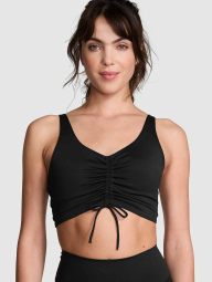 Женский спортивный топ Victoria's Secret Pink с драпировкой 1160877606 (Черный M)