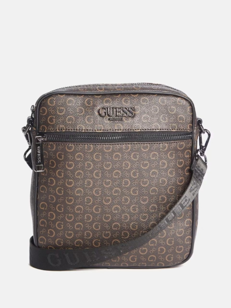 Сумка через плечо Guess с принтом 1159838324 (Коричневый One size)