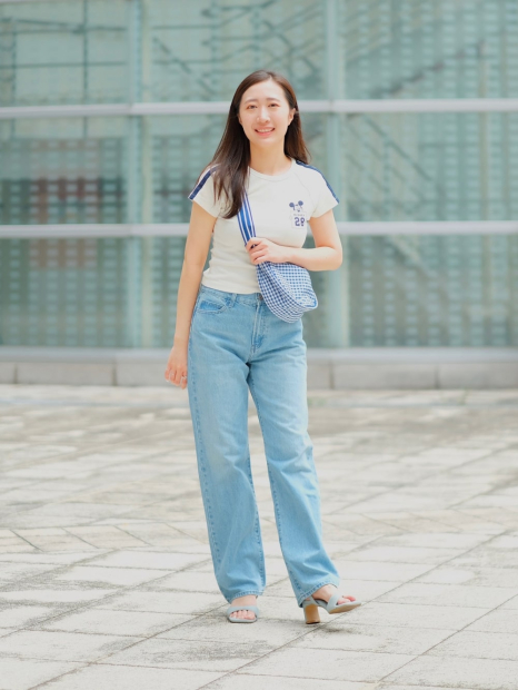 Сумка напівкругла UNIQLO через плече 1159838860 (Синій One size)