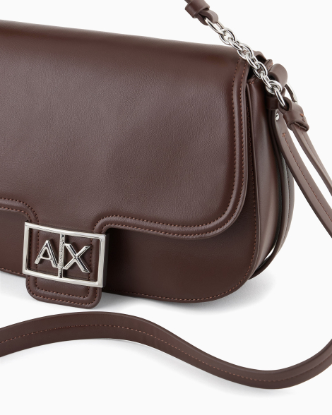 Жіноча сумка через плече з логотипом Armani Exchange 1159839055 (Коричневий One size)