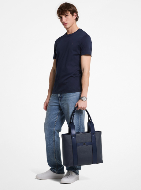 Кожаная сумка тоут Michael Kors с логотипом 1159843248 (Синий One size)