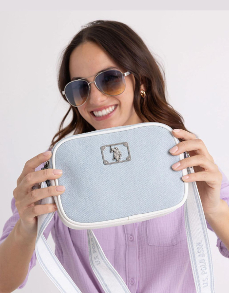 Жіноча сумка кроссбоді US Polo Assn з логотипом 1159843740 (Блакитний One size)