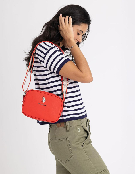 Жіноча сумка кроссбоді US Polo Assn з логотипом 1159843758 Червоний
