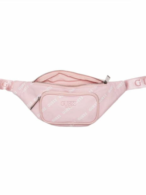 Сумка MULTI ZIP FANNY PACK Guess бананка з логотипом 1159843934 Рожевий