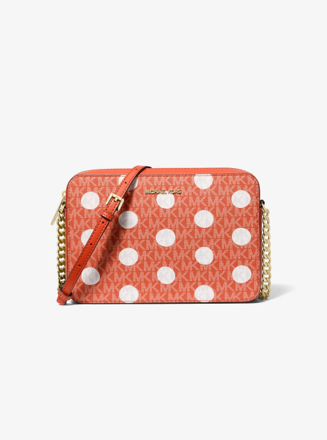 Женская сумка кроссбоди JET SET ITEM Michael Kors с принтом 1159844070 Оранжевый