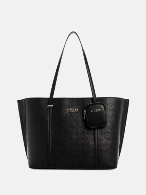 Стильная сумка тоут Rue Perforated Guess с кошельком 1159844336 Черный