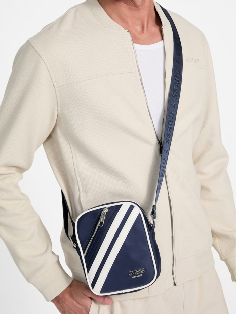 Нейлоновая сумка через плечо Stripe Crossbody Guess кроссбоди 1159844494 Синий
