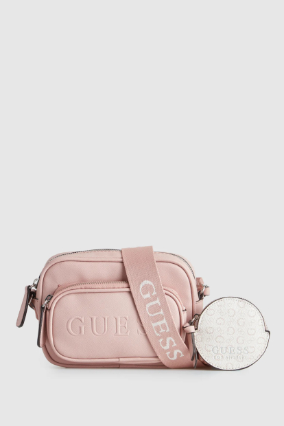 Женский набор Lya Mini Guess сумочка кроссбоди и кошелек для монет 1159844502 Розовый