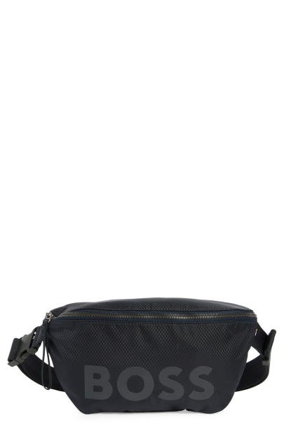 Вместительная поясная сумка Hugo Boss бананка 1159844516 Синий