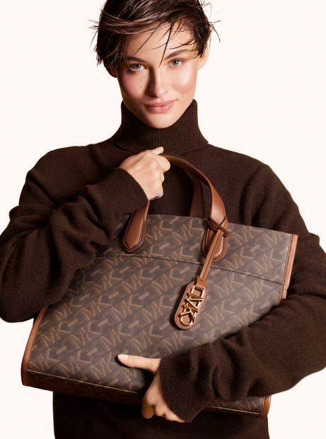 Женский комплект Michael Kors сумка тоут и кошелек 1159845140 Коричневый