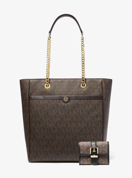 Женский комплект Blaire Michael Kors сумка тоут и кошелек 1159845167 Коричневый
