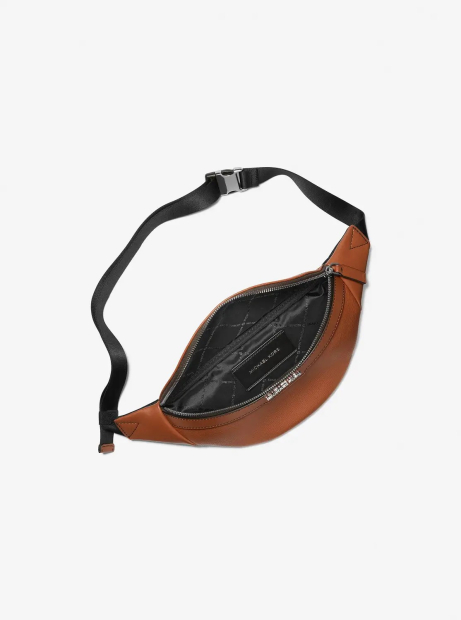 Чоловічий шкіряний комплект Cooper Michael Kors поясна сумка та гаманець 1159845238 Коричневий