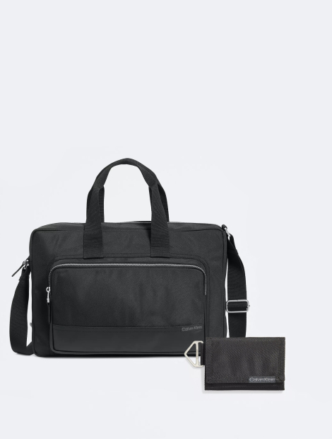 Набір Utility Calvin Klein сумка-портфель через плече та гаманець 1159845560 Чорний