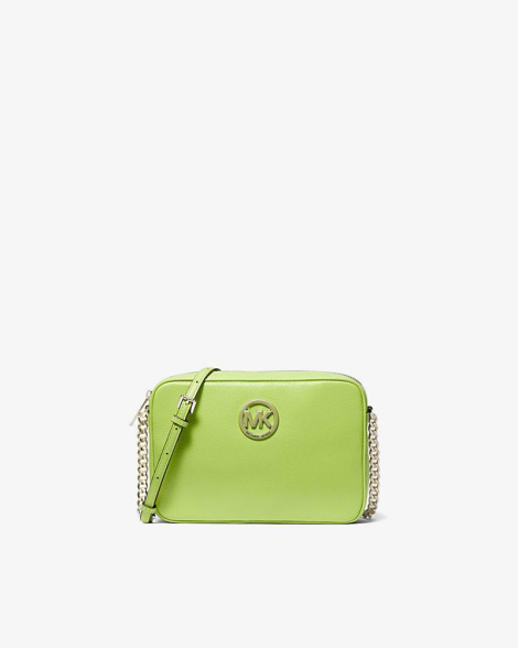 Набор Michael Kors кожаная сумка-кроссбоди и кошелек 1159845648 Салатовый