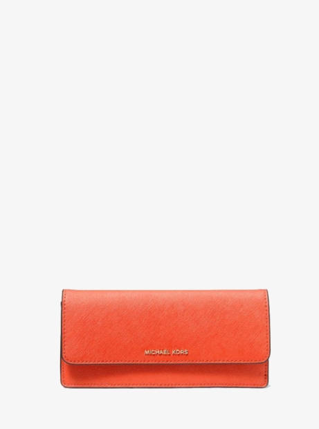 Женский кожаный набор Michael Kors сумка тоут и кошелек 1159845654 Оранжевый