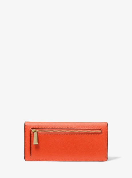 Женский кожаный набор Michael Kors сумка тоут и кошелек 1159845654 Оранжевый