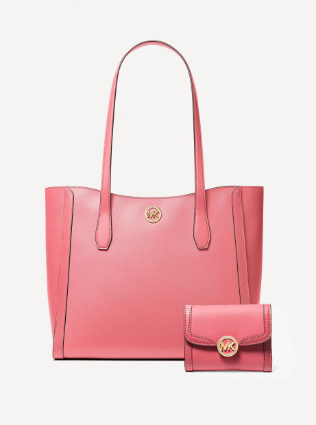 Женский набор Michael Kors сумка и кошелек 1159845989 Розовый