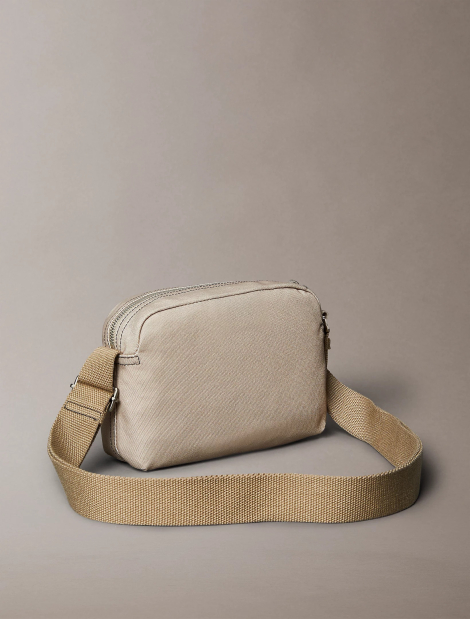 Текстильна сумка через плече Calvin Klein з логотипом 1159846825 Коричневий