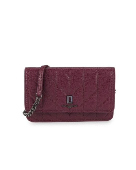 Женская кожаная сумка через плечо Lafayette Karl Lagerfeld Paris 1159847094 Бордовый