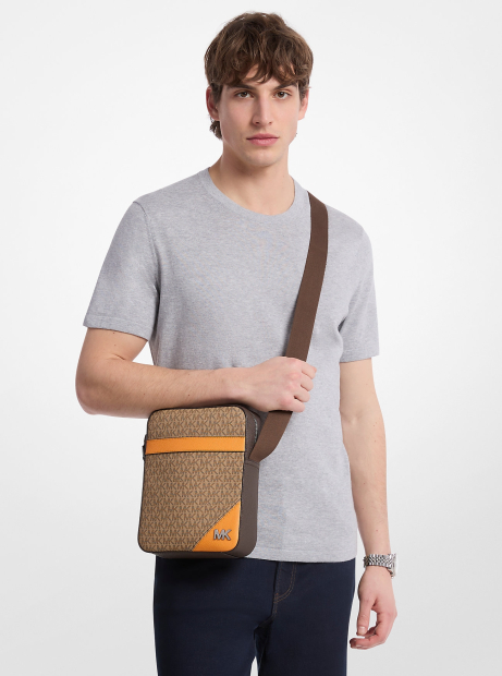 Мужская сумка COOPER Michael Kors через плечо в подарочной коробке 1159847361 Оранжевый/Коричневый