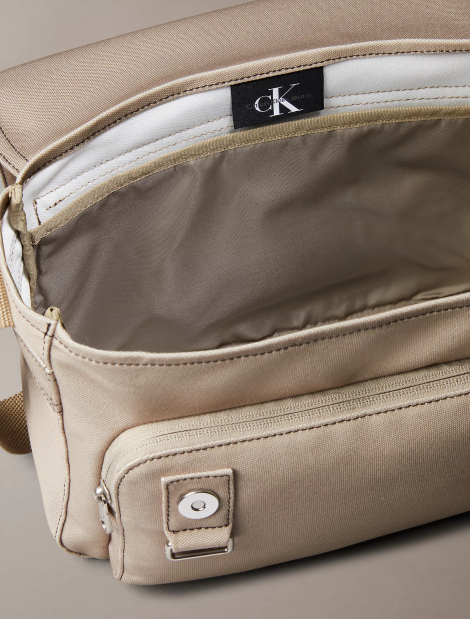 Текстильная сумка через плечо Calvin Klein 1159847499 Бежевый