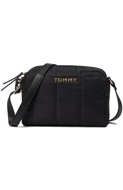 Стеганая сумка через плечо Tommy Hilfiger на молнии 1159848080 Черный