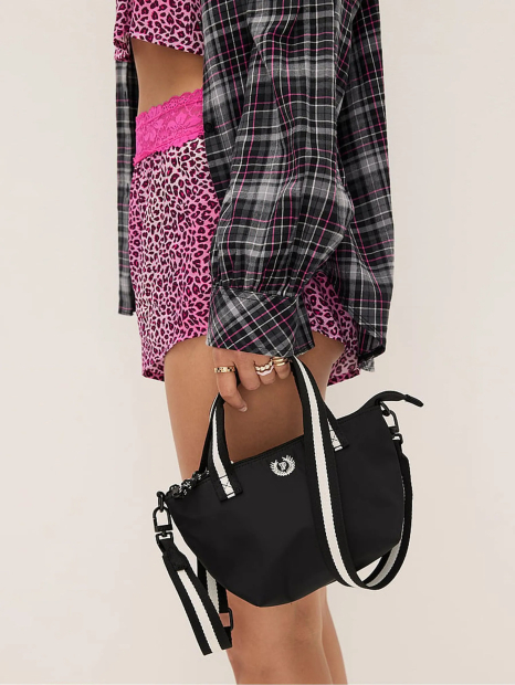 Жіноча нейлонова сумка через плече Victoria's Secret PINK кроссбоді 1159848817 Чорний