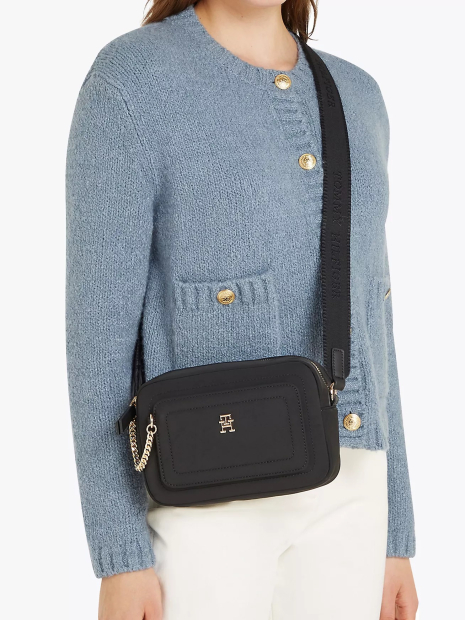 Стильная сумка-кроссбоди Tommy Hilfiger на молнии 1159849140 Черный