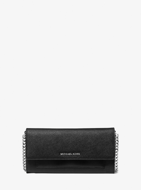 Кожаная сумка через плечо с кошельком Jet Set Michael Kors в подарочной упаковке 1159849150 Черный