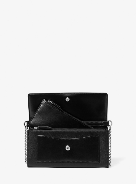 Кожаная сумка через плечо с кошельком Jet Set Michael Kors в подарочной упаковке 1159849150 Черный