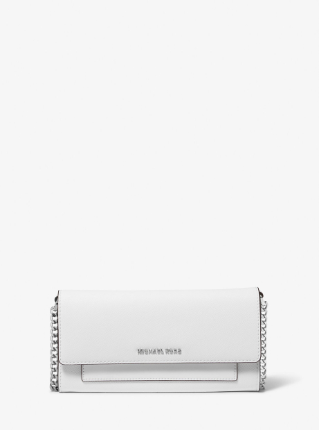 Кожаная сумка через плечо с кошельком Jet Set Michael Kors в подарочной упаковке 1159849154 Белый