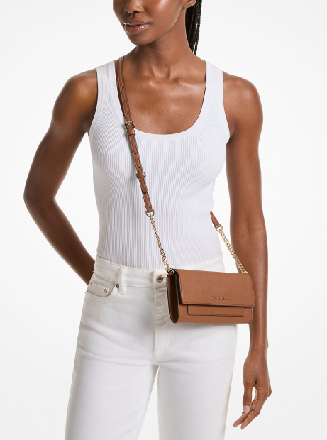 Кожаная сумка через плечо с кошельком Jet Set Michael Kors 1159849389 Коричневый