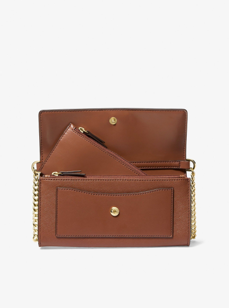 Кожаная сумка через плечо с кошельком Jet Set Michael Kors 1159849389 Коричневый