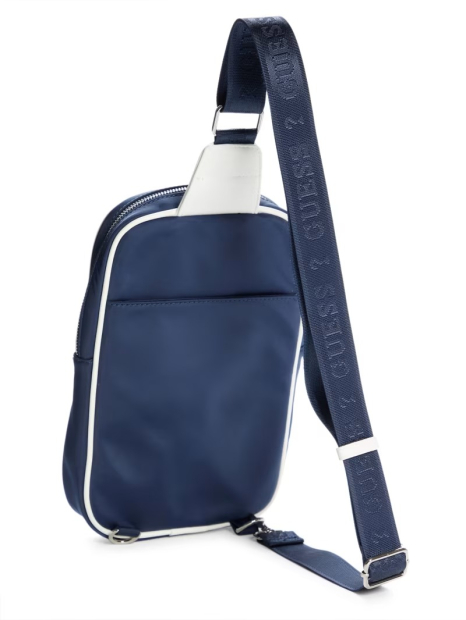 Сумка слинг Mens Striped Sling Guess с логотипом 1159849457 Синий