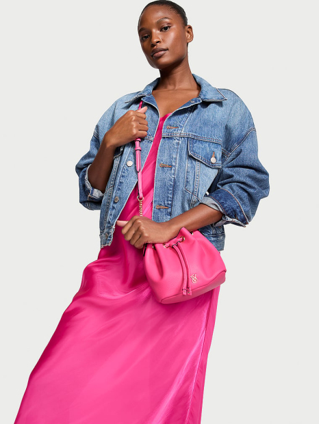 Стильний жіночий набір Victoria's Secret сумка через плече та гаманець 1159849545 Рожевий