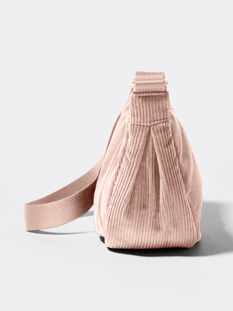 Сумка вельветовая UNIQLO через плечо 1159849561 Розовый