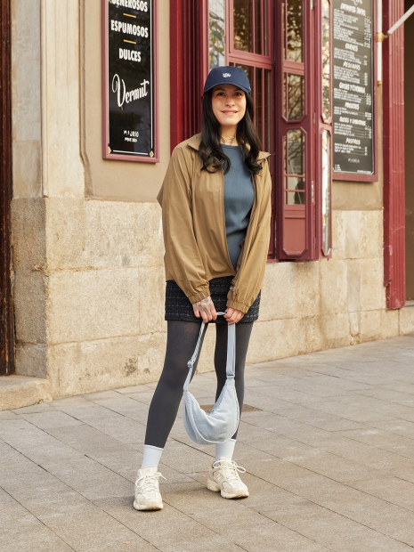 Сумка вельветовая UNIQLO через плечо 1159849564 Голубой