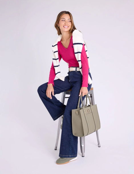 Женская сумка тоут U.S. Polo Assn с длинным ремешком 1159850009 Зеленый