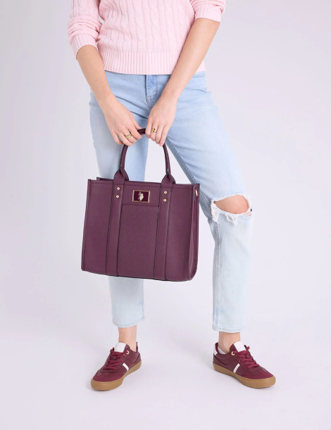 Женская сумка тоут U.S. Polo Assn с длинным ремешком 1159850013 Бордовый