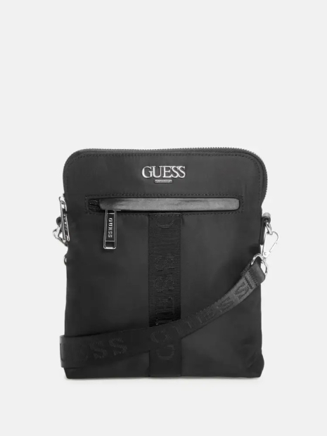 Нейлоновая сумка через плечо Mens Top Zip Crossbody Guess кроссбоди 1159850060 Черный