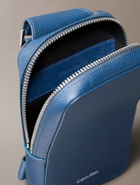Шкіряна сумка через плече Calvin Klein 1159851323 Синій