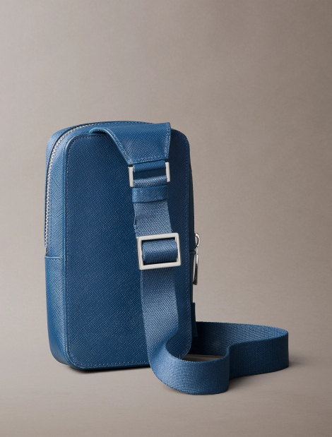 Шкіряна сумка через плече Calvin Klein 1159851323 Синій